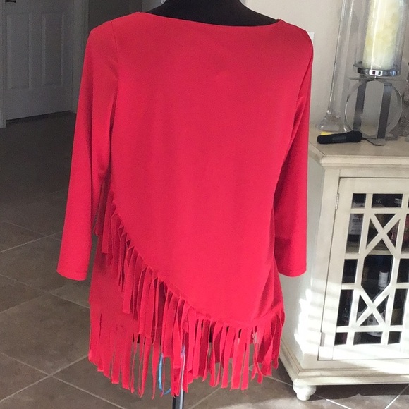 IC by Connie fringe top, red, size small - Picture 5 of 7